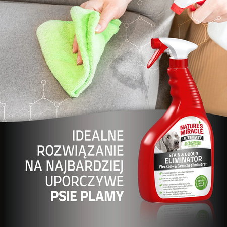 Nature's Miracle® Ultimate Stain & Odour Eliminator Dog – Silny Bioenzymatyczny Środek do Usuwania Uporczywych Plam i Zapachów po Psach z Wielu Powierzchni