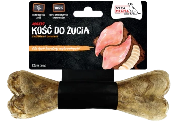 Syta Micha Maxi Kość Funkcyjna dla Wybrednych Psów z Królikiem i Bananem – Naturalny Gryzak Uspokajający i Czysty Zęby