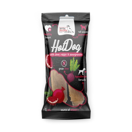 Syta Micha Hot Dog z Królikiem i Granatem – Naturalny i Zdrowy Przysmak Wzbogacający Dietę Psa