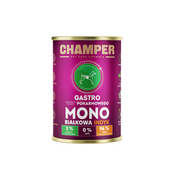 Champer Pet Care Formula Indyk 400g - Monobiałkowa Karma dla Psów Bez Zbóż z Fitobiotykami