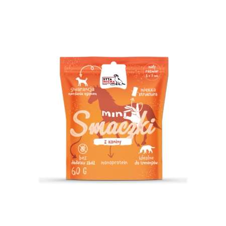 Syta Micha Smaczki MINI z Koniną - Hipoalergiczne Przysmaki Treningowe Single Protein dla Małych Ras i Alergików