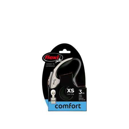 FLEXI Smycz automatyczna New Comfort XS taśma 3m – Ergonomiczna, bezpieczna i komfortowa dla psów do 12 kg.
