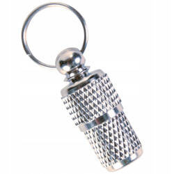 ADRESÓWKA SREBRNA DUŻA 1szt/blister - Marka: Trixie | Wykonany z metalu | Zakręcany | Odporny na deszcz | Mały i lekki