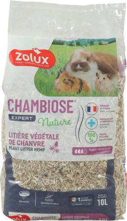 ZOLUX Ściółka Chambiose Nature Wysoko Chłonna Konopna Biodegradowalna dla Królika i Gryzoni 10 l