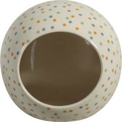 ZOLUX Domek ceramiczny COSY kula dla chomika – trwałe i higieniczne schronienie w stylowe kropki