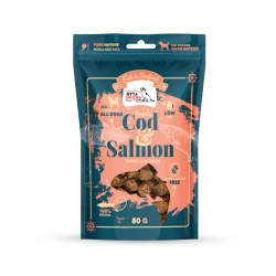 Syta Micha Przysmaki Fish & Seafood – 100% naturalne z dorsza i łososia, dla wszechstronnego wsparcia zdrowia psa.