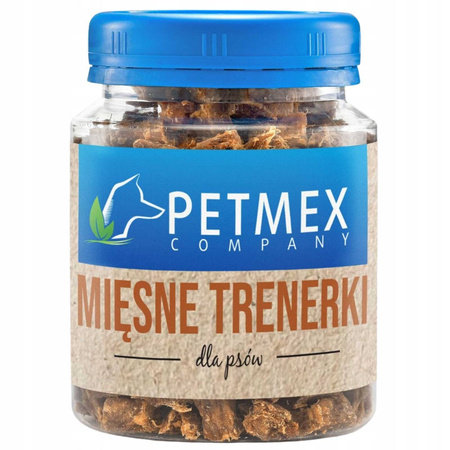 Mięsne trenerki wołowe słoik 130g - Marka: Petmex | Naturalny przysmak dla psa | Bez dodatków i konserwantów | Słoik 130 g