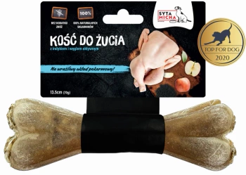 Syta Micha Funkcyjna Kość do Żucia dla Psa – Wsparcie Wrażliwego Układu Pokarmowego z Indyka, Jabłka i Prebiotyków 13,5 cm