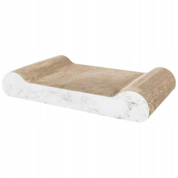 Drapak kartonowy XXL, jasnoszary, 64 × 11 × 37 cm - Producent: Trixie | Z kocimiętką | Powierzchnia do drapania z kartonu | Wymiary 64 x 37 x 11 cm