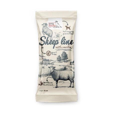 Syta Micha Kość do żucia Sheep Line Hipoalergiczna i Relaksująca Owca z Wanilią dla Szczeniąt i Psów Wrażliwych
