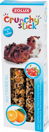 ZOLUX Kolba Crunchy Stick Witaminy & Zdrowe Zęby Porzeczka/Pomarańcza dla Kawii Domowej 115g