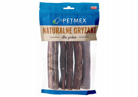 Przełyk wołowy okrągły gryzak naturalny 100g - Marka: Petmex | Naturalny przysmak dla psów małych ras | Bez konserwantów | Opakowanie 100 g