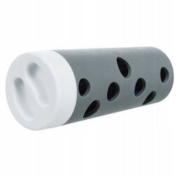 Zabawka dla kota Cat Activity Snack Roll'/ Rolka do przysmaków śr. 6/5×14 cm szary biały - Producent: Trixie | Ruch obrotowy uwalnia przysmaki | Nie hałasuje | Długość 14 cm