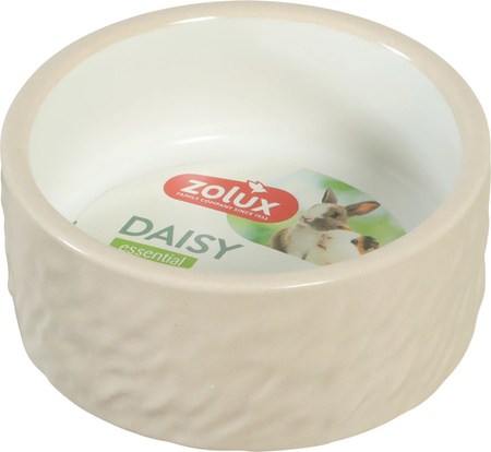 ZOLUX Miska ceramiczna DAISY 100 ml – stabilna, trwała i estetyczna beżowa miseczka dla myszy, chomików i myszoskoczków.