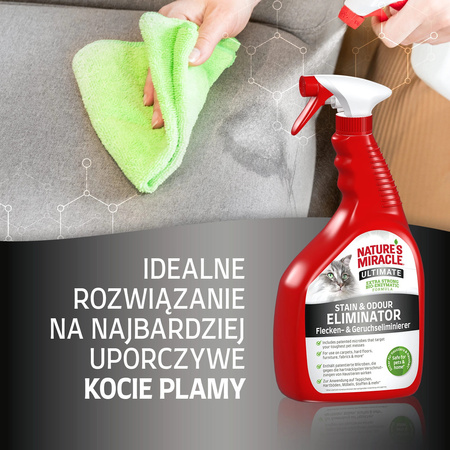 Nature's Miracle® Ultimate Stain & Odour Eliminator Cat – Bioenzymatyczny Pogromca Uporczywych Plam i Zapachów po Kotach