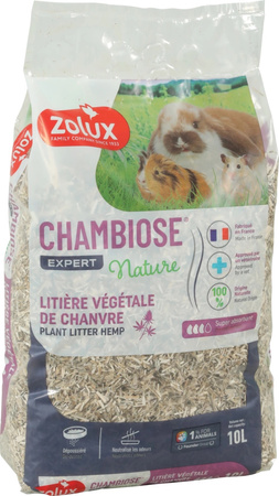 ZOLUX Ściółka Chambiose Nature Wysoko Chłonna Konopna Biodegradowalna dla Królika i Gryzoni 10 l