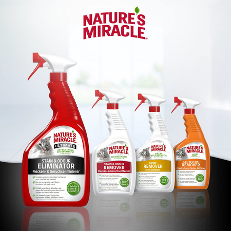 Nature's Miracle® Ultimate Stain & Odour Eliminator Cat – Bioenzymatyczny Pogromca Uporczywych Plam i Zapachów po Kotach