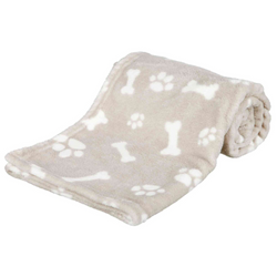 Kocyk Kenny, 100x150 cm, beżowy - Producent: Trixie | Miękki i ciepły | Z pluszu | Możliwość prania w pralce| Wymiary 150 x 100 cm