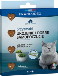 FRANCODEX Przysmak Antystresowy dla Kotów z Kocimiętką i L-Tryptofanem – Naturalne Wsparcie Spokoju i Dobrego Nastroju