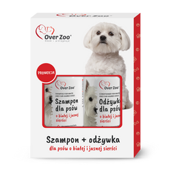 Over Zoo Zestaw do Pielęgnacji Sierści Rozjaśniająco-Odżywczy z Cytryną i Kaszmirem dla Psów Białych i Jasnych