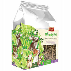 Vita Herbal dla gryzoni i królika, babka lancetowata, 75g - Producent: Vitapol | Przysmak w 100% naturalny | Bogata we włókno surowe | Opakowanie 75g