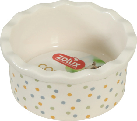 ZOLUX Miska COSY Ceramiczna dla Gryzoni w Groszki 150 ml – Idealna dla Małych Ssaków i Etycznych Opiekunów.