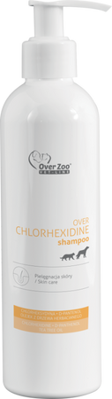 OVER Chlorhexidine Shampoo – Zaawansowana Pielęgnacja Skóry Psów i Kotów z D-pantenolem i Olejkiem Herbacianym