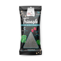 Syta Micha Trójkąt Rybny ze Spiruliną – Zdrowy i naturalny gryzak dla psa, bogaty w biotynę, cynk i mikroelementy, idealny dla zbilansowanej diety.