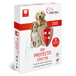Over zoo krople przeciw pchłą kleszczą i pasożyta dla dużych i średnich psów 4x1ml