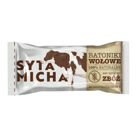 Syta Micha Batoniki Wołowe 99% Wołowiny Bez Zbóż i Sztucznych Dodatków Dla Psów Wszystkich Ras i Wieku 2x25g