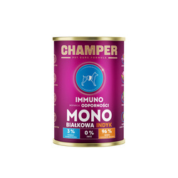 Zestaw 6 x  Champer Pet Care Formula Indyk 400g - Monobiałkowa Karma dla Psów Bez Zbóż z FitobiotykamiSEO uwzględnione w tytule:- Marka: Champer- Słowa kluczowe: Pet Care Formula, Indyk, 4