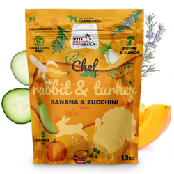 Syta Micha Karma Sucha Ultra Premium Hipoalergiczny Królik & Indyk z Bananem i Cukinią dla Szczeniąt i Juniorów