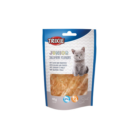 Dla Kota Junior Clouds Przysmak z Łososiem i Kurczakiem – Bogata w Mięso Bezglutenowa Chmurka dla Kotów