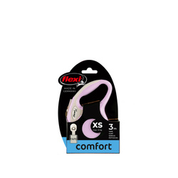 FLEXI New Comfort Ergonomiczna Automatyczna Smycz Taśmowa 3m dla Psa XS – Komfort i Kontrola w Różu