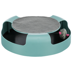 KÓŁKO Z MYSZĄ 25cm turkusowe - Producent: Trixie | Powierzchnia do drapania | Średnica 25 cm | Ruchoma myszka