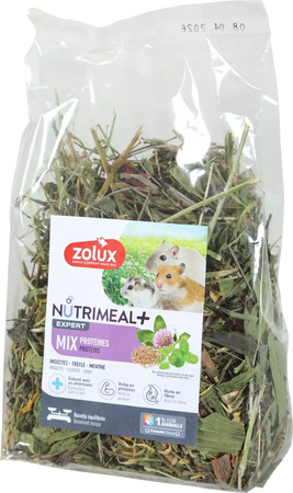 ZOLUX Nutrimeal Mix Mieszanka Białkowa Wysokobiałkowa Naturalna z Insektami i Roślinami dla Chomików i Myszoskoczków 100g