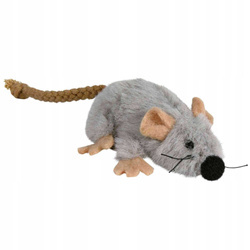 MYSZ PLUSZOWA Z KOCIMIĘTKĄ 7cm - Producent: Trixie | Zawiera kocimiętkę | Wykonana z pluszu | Długość 7 cm