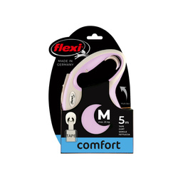 FLEXI New Comfort Automatyczna Smycz dla Psa M Taśmowa 5m – Komfort i Bezpieczeństwo na Każdą Przygodę Różowa