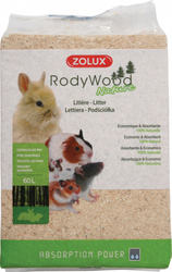 RodyWood Podściółka Roślinna – W 100% Naturalna, Biodegradowalna i Kompostowalna – Drewno lub Owocowy Aromat dla Komfortu Zwierząt