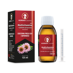 Premium Multivitamina + Jeżówka Purpurowa Wsparcie Odporności i Energii Kompleks Aminokwasów Płyn 125 ml