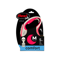 FLEXI New Comfort – Automatyczna Smycz Taśmowa 5m dla Psa S – Wytrzymałość i Komfort na Każdym Spacerze