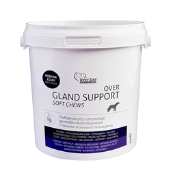 OVER Gland Support Soft Chews – Kompleksowe wsparcie gruczołów okołoodbytowych i trawienia dla psów, 450g