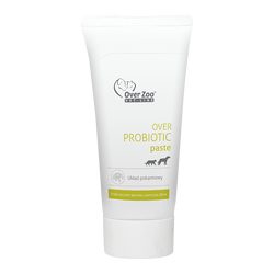 OVER Probiotic Paste 50 g – Kompleksowe wsparcie trawienia i równowagi mikroflory z Enterococcus faecium i goryczką żółtą dla psów i kotów