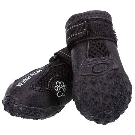 Buty ochronne Walker Active, XS, 2 szt - Producent: Trixie | Oddychający materiał | Zapinane na rzepy | 2 sztuki | Odblaskowe paski | Rozmiar XS