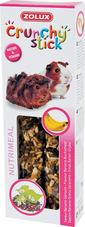 ZOLUX Kolba Crunchy Stick Zdrowa przekąska dla kawii domowej z bananem i gryką, wspierająca naturalny wzrost zębów