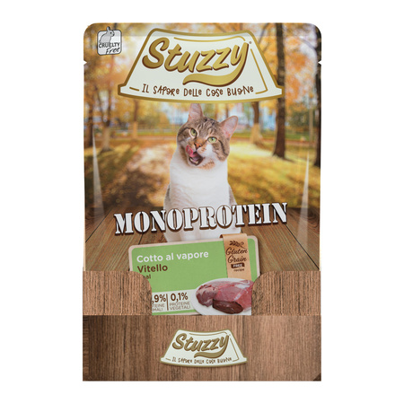 Stuzzy CAT TRAY MONOPROTEIN Cielęcina Gotowana na Parze Dla Dorosłych Kotów 85g