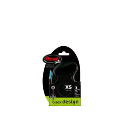 FLEXI Smycz automatyczna Black Design XS, Linka 3m, Odcienie Niebieskiego – Praktyczna i Stylowa dla Psów do 8kg