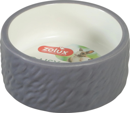 ZOLUX Miska ceramiczna DAISY 200 ml szara – Stabilna, higieniczna i elegancka dla małych gryzoni