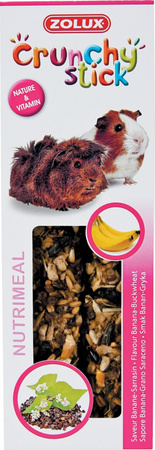 ZOLUX Kolba Crunchy Stick Zdrowa przekąska dla kawii domowej z bananem i gryką, wspierająca naturalny wzrost zębów