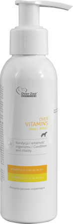 Over Vitamins Kompleks Witamin 125 ml - Witalność i Kondycja dla Psów i Kotów